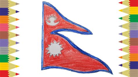 How To Draw Flag of Nepal | Easy drawing lesson #drawing - YouTube