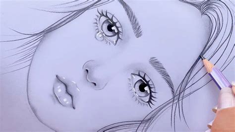 Download Crying Girl Sketch Pictures | Wallpapers.com