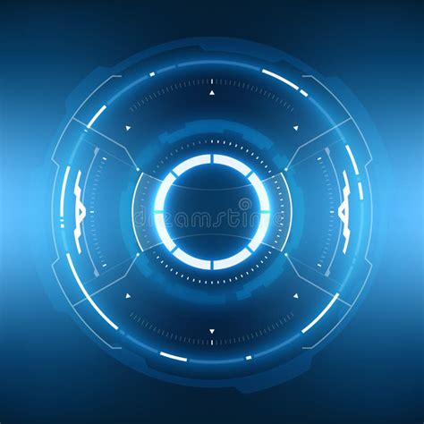 Futuristic Sci-Fi Circular HUD Element Stock Vector - Illustration of intelligence, innovation ...