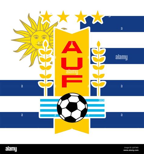 Uruguay football federation logo with national flag, FIFA World Cup 2022, illustration Stock ...