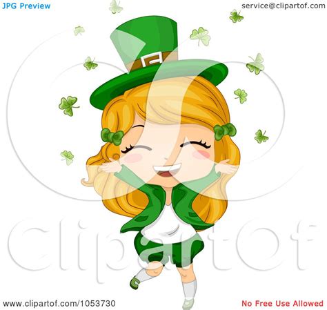 Royalty-Free Vector Clip Art Illustration of a Cute St Patricks Girl In ...