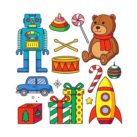 Free Vector | Hand drawn christmas toy collection