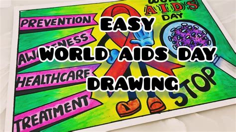 Hiv Prevention, Aids Awareness, World Aids Day, Poster Drawing, Easy Day, Health Care, Treatment ...