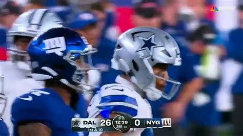 Dallas Cowboys vs New York Giants Full Highlights 3rd QTR _ Sep 10 ...