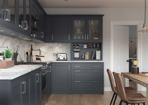 Indigo Contemporary Slim Shaker Style Kitchen | OG Kitchens