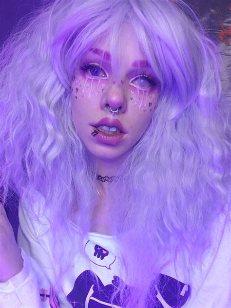 Glowy Ghost Tears | Pastel goth makeup, Pastel goth fashion, Pastel ...