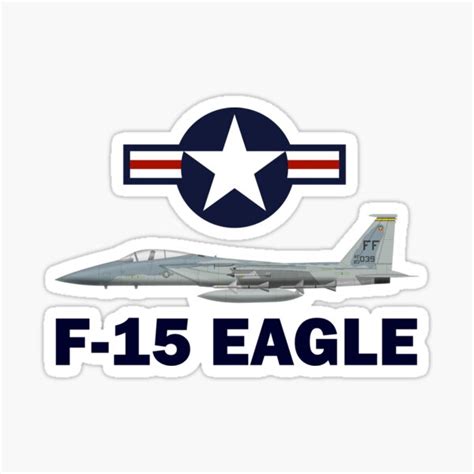 "F-15 Eagle Profile USAF" Sticker by magazinecombate | Redbubble