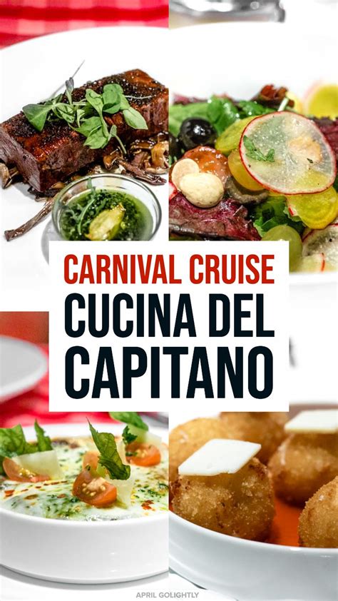 Cucina del Capitano - Carnival Cruise's Italian Restaurant - April ...