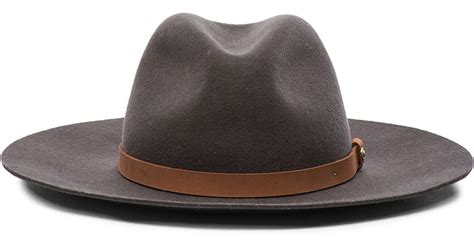 Rag & Bone Wool Wide Brim Fedora Hat in Gray | Lyst