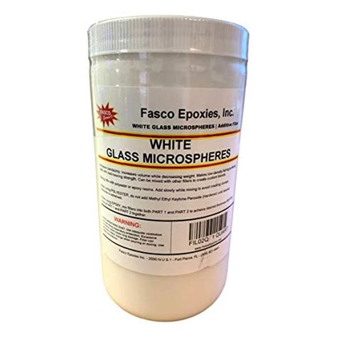 White Glass Microspheres - Filler for Epoxy and Polyester Resin - Quart ...