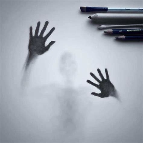 Haunting Drawings Look Like Ghostly Figures Reaching Out from the ...