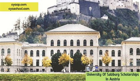 University Of Salzburg Scholarships In Austria - OYA Opportunities | OYA Opportunities