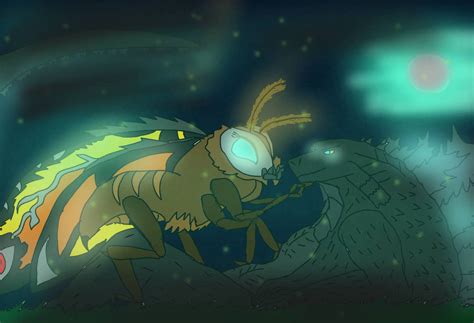 Love Under The Moonlight - Godzilla x Mothra by Gojifan043 on DeviantArt