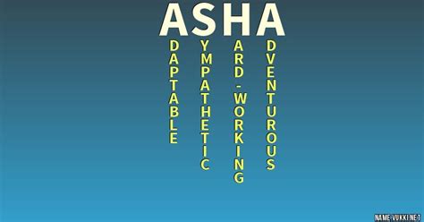 The meaning of asha - Name meanings