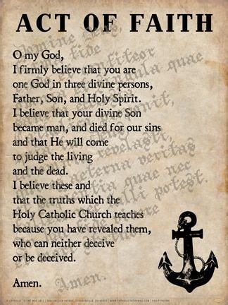 Act of Faith Poster | Catholic prayers daily, Faith prayer, Catholic posters