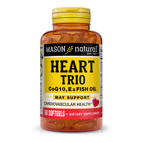 Heart Trio Co Q10, Vitamin E and Fish Oil - Mason Vitamins