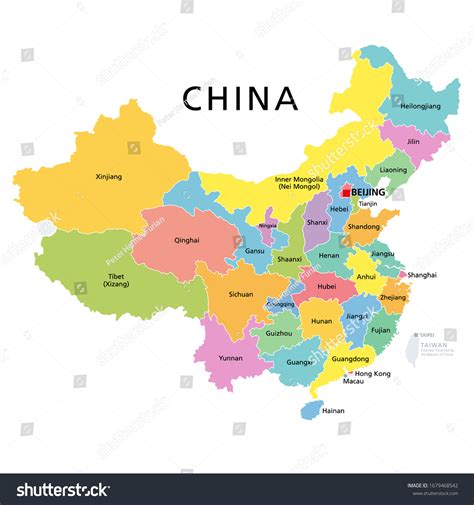 5,828 China Map Provinces Images, Stock Photos & Vectors | Shutterstock