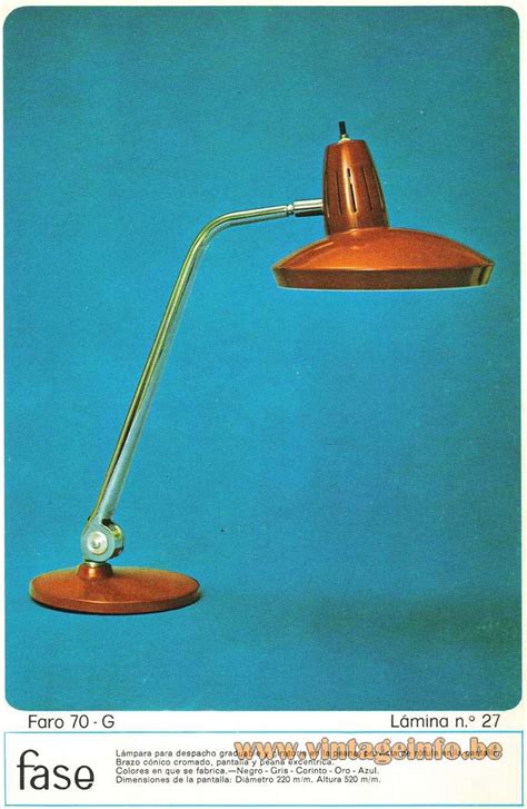 Fase Faro 70-G Desk Lamp –Vintage Info – All About Vintage Lighting
