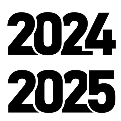 Premium Vector | 2024 and 2025 logo design