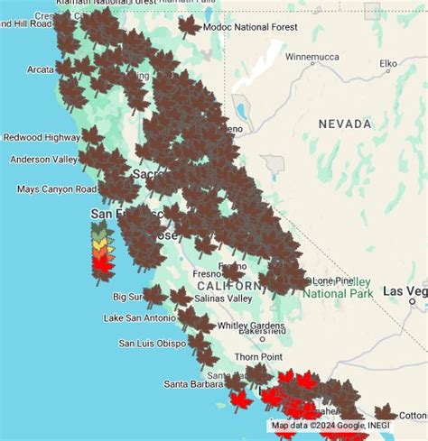 California Fall Color Map - Google My Maps