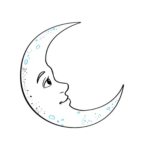 How to Draw a Crescent Moon - EASY Step by Step Tutorial