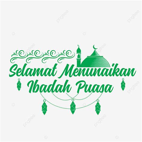 Gambar Huruf Selamat Menunaikan Ibadah Puasa Dengan Masjid Dan Lentera ...