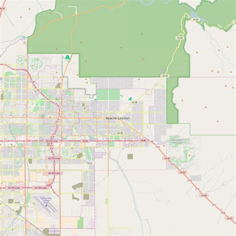 Detailed Editable Vector Map of Apache Junction – Map Illustrators