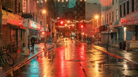 Street Night Rain Wallpapers - Wallpaper Cave