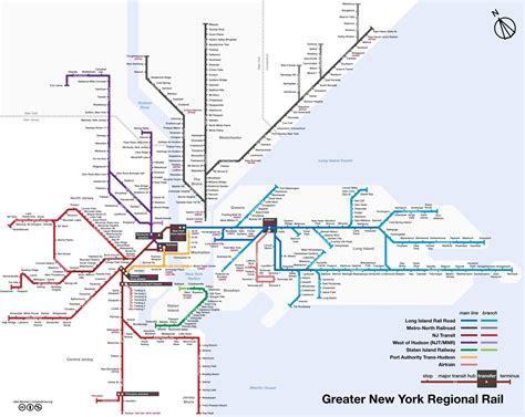 New York City, Commuter Rail Map : r/MapPorn