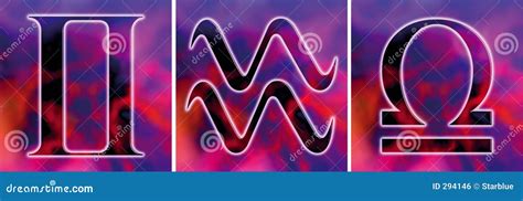 Astrological air signs stock illustration. Illustration of sign - 294146