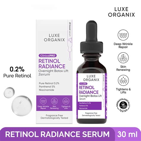 LUXE ORGANIX, Clinical Pro Retinol Radiance Serum 30ml | Watsons Philippines