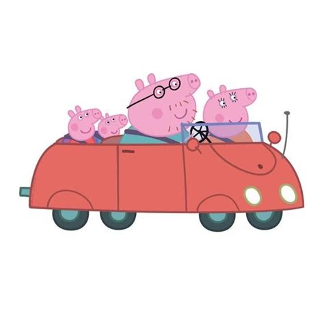 Peppa Pig Car Wall Sticker, Peppa Pig Wall Decal - Etsy | Peppa pig car ...