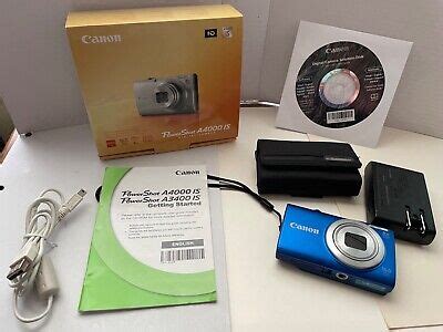 Canon PowerShot A4000 IS HD 16MP 8X Optical Zoom Digital Camera Blue ...