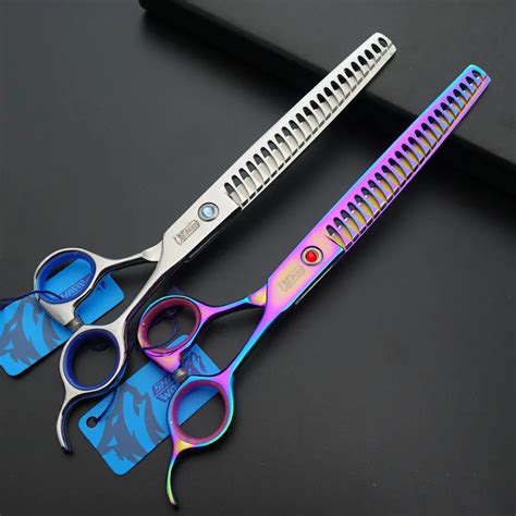 7"/7.5"/ 8" Professional Pet Grooming Scissors,dog Thinning Scissors/Chunkers,Dog grooming ...