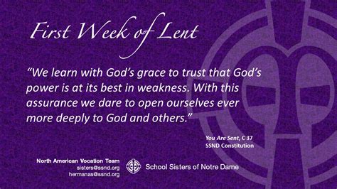 Lenten Reflections - School Sisters of Notre Dame