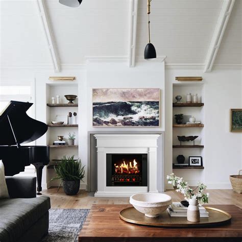 Athena Large White Electric Fireplace Mantel Insert With Sound-and Heater | MagikFlame