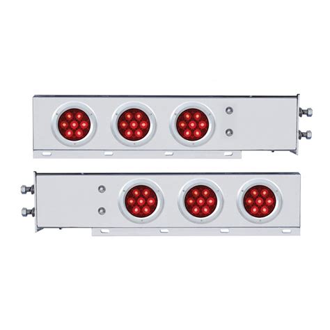 Competition Series Mud Flap Hanger With 6 - 4" Round LED Lights - Raney's Truck Parts