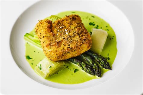 Baked Hake Recipe with Wild Garlic Sauce - Great British Chefs