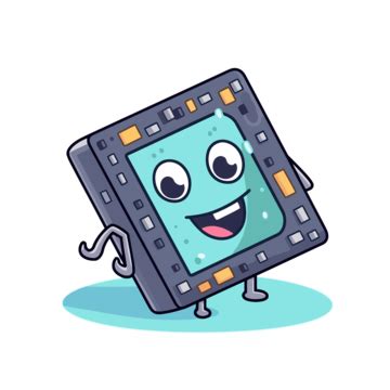 Microchip Clipart Cute Character In The Shape Of A Computer Chip ...