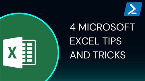 4 Microsoft Excel Tips and Tricks - YouTube