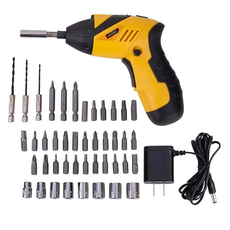 Electric Screwdriver Set Rechargeable Cordless Screwdriver Kit with Ac ...