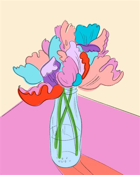 Parrot Tulips - Observational Drawing on Behance