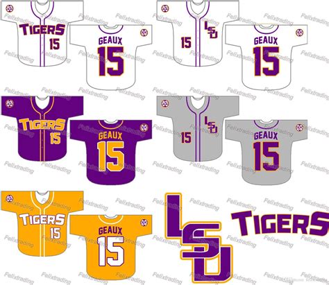 Custom LSU Tigers Baseball Jersey Women Youth Men White All Stitched ...