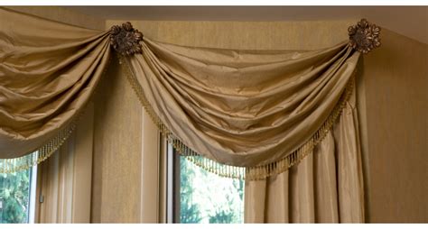 elegant valances | Swags ares installed on tieback holder medallions ...