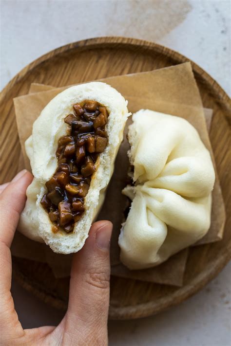 Vegan char siu bao (sticky pork buns) - Lazy Cat Kitchen | Recipe | Recipes, Vegetarian vegan ...