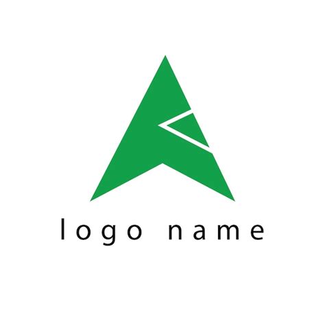 Premium Vector | A green triangle logo