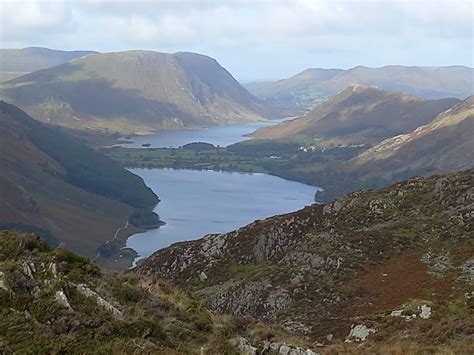 Buttermere, from the route up from the honister pass towards Hay stacks ...