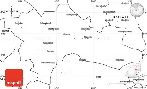 Blank Simple Map of NELSPRUIT