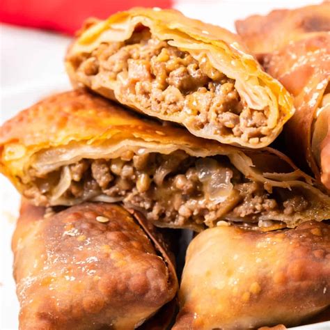 Air Fryer Cheeseburger Egg Rolls ⋆ Real Housemoms