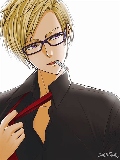 Anime Guy With Glasses And Blonde Hair - anime1